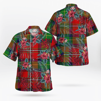 Clan Boyd Modern Tartan Scottish Lion Hawaiian Shirt