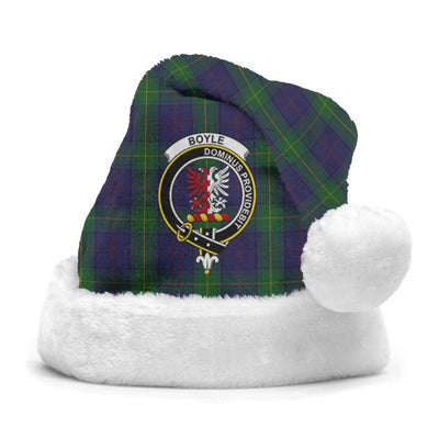 Clan Boyle Tartan Crest Christmas Santa Hat