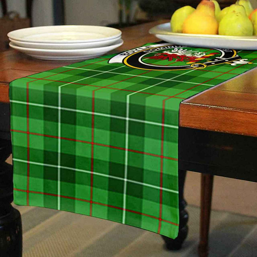 Clan Boyle Tartan Crest Table Runner Cotton XX69 Boyle Tartan Tartan Table Runner   