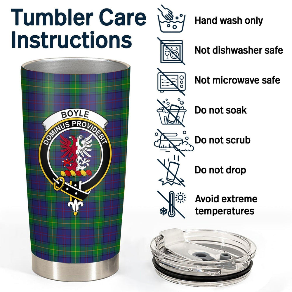 Clan Boyle Tartan Crest Tumbler NU96 Clan Boyle Tartan Today   