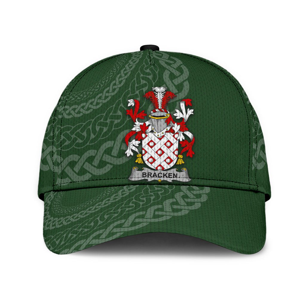 Clan Bracken Coat Of Arms - Irish Family Crest St Patrick's Day Classic CapDV64 Classic Cap - Bracken Coat Of Arms St Patrick's Day Classic Cap Irish Cap   