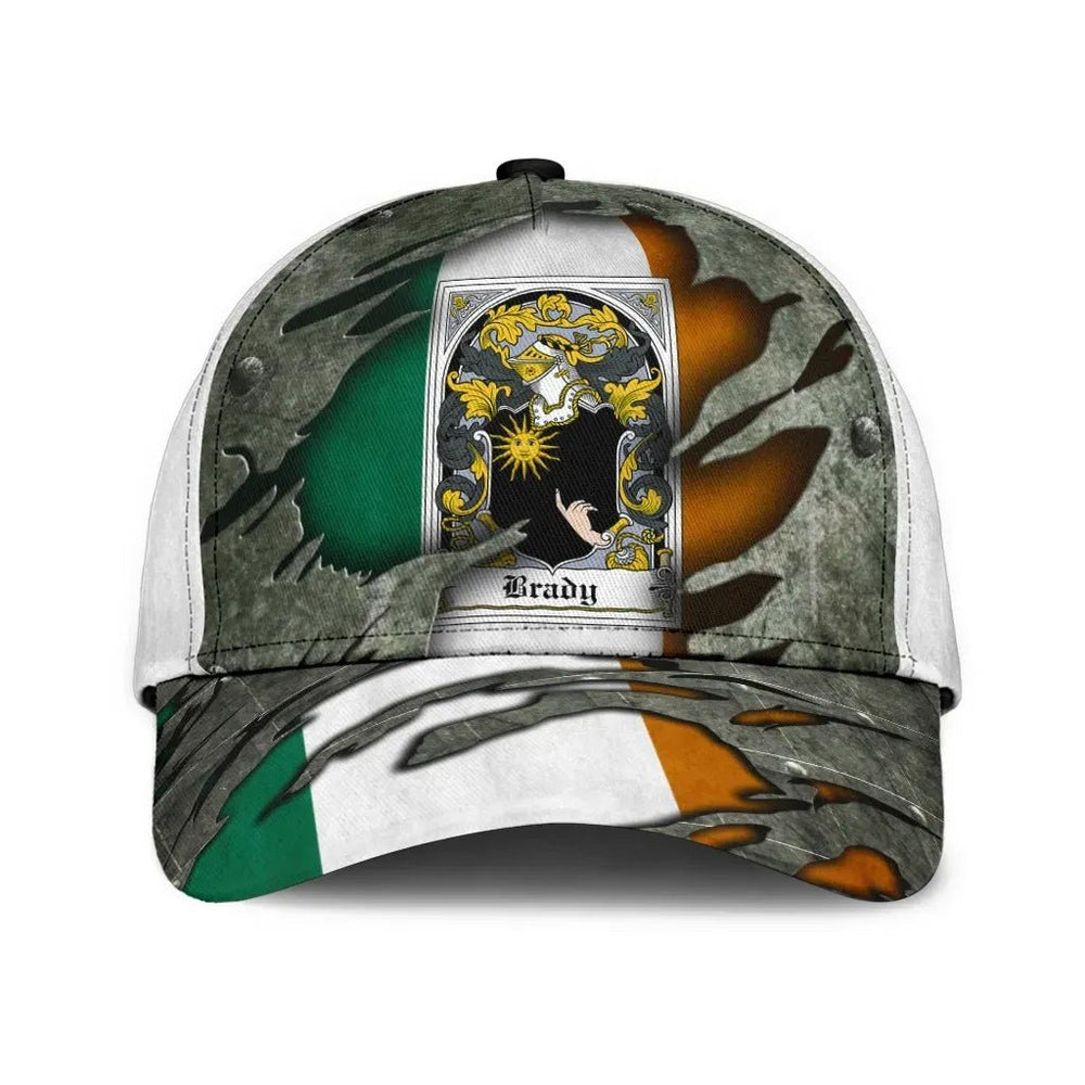 Clan Brady Coat Of Arms - Irish Family Crest Classic Cap QR78 Brady Coat Of Arms Irish Cap   