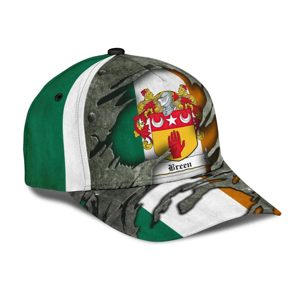 Clan Breen Coat Of Arms - Irish Family Crest Classic Cap LD41 Breen Coat Of Arms Irish Cap   