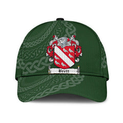 Clan Brett Coat Of Arms - Irish Family Crest St Patrick's Day Classic CapUW48 Classic Cap - Brett Coat Of Arms St Patrick's Day Classic Cap Irish Cap   
