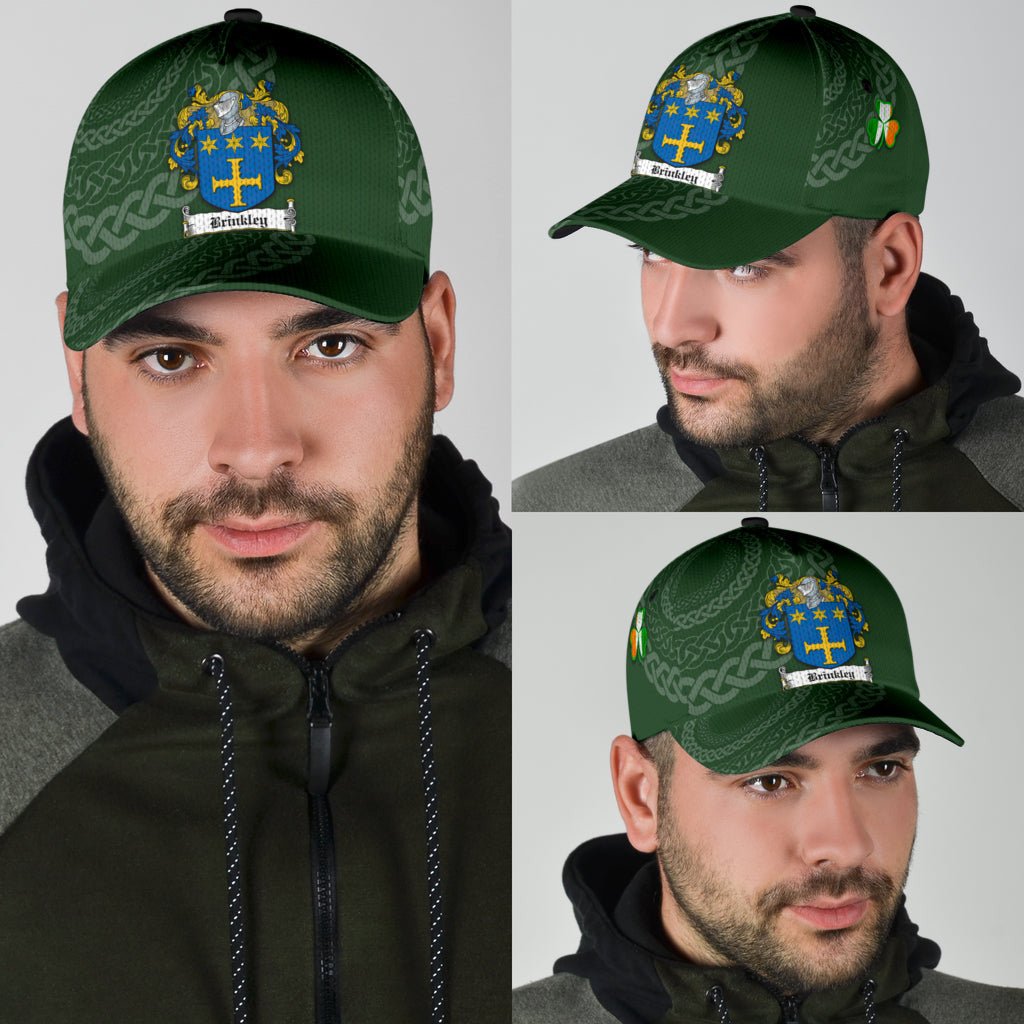 Clan Brinkley Coat Of Arms - Irish Family Crest St Patrick's Day Classic CapSH66 Classic Cap - Brinkley Coat Of Arms St Patrick's Day Classic Cap Irish Cap   