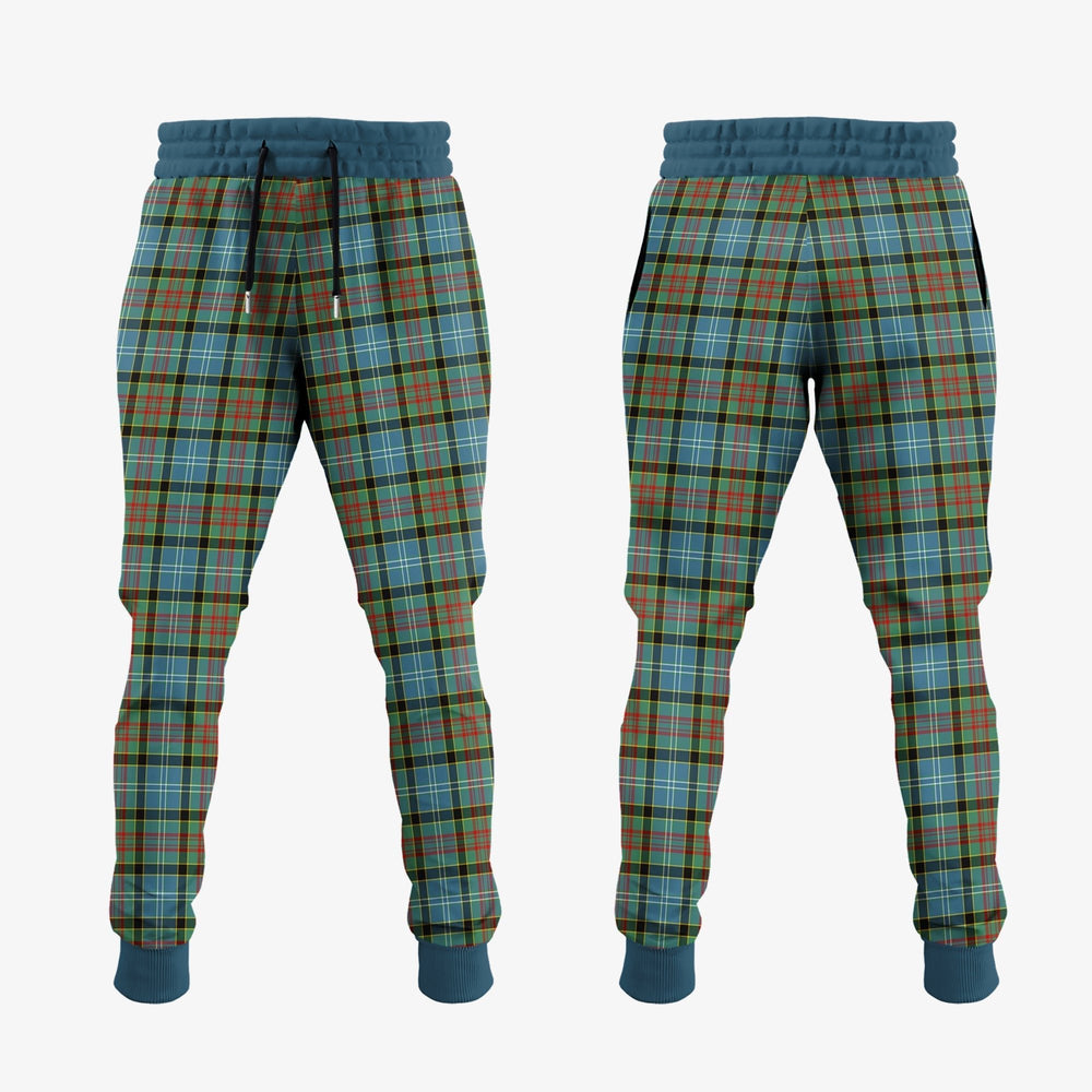 Clan Brisbane Modern Tartan Crest Jogger Sweatpants QE45 Clan Brisbane Tartan Today   