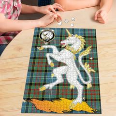 Clan Brisbane modern Tartan Crest Unicorn Scotland Jigsaw Puzzles Gift For Family DT23 Clan Brisbane Tartan Today   