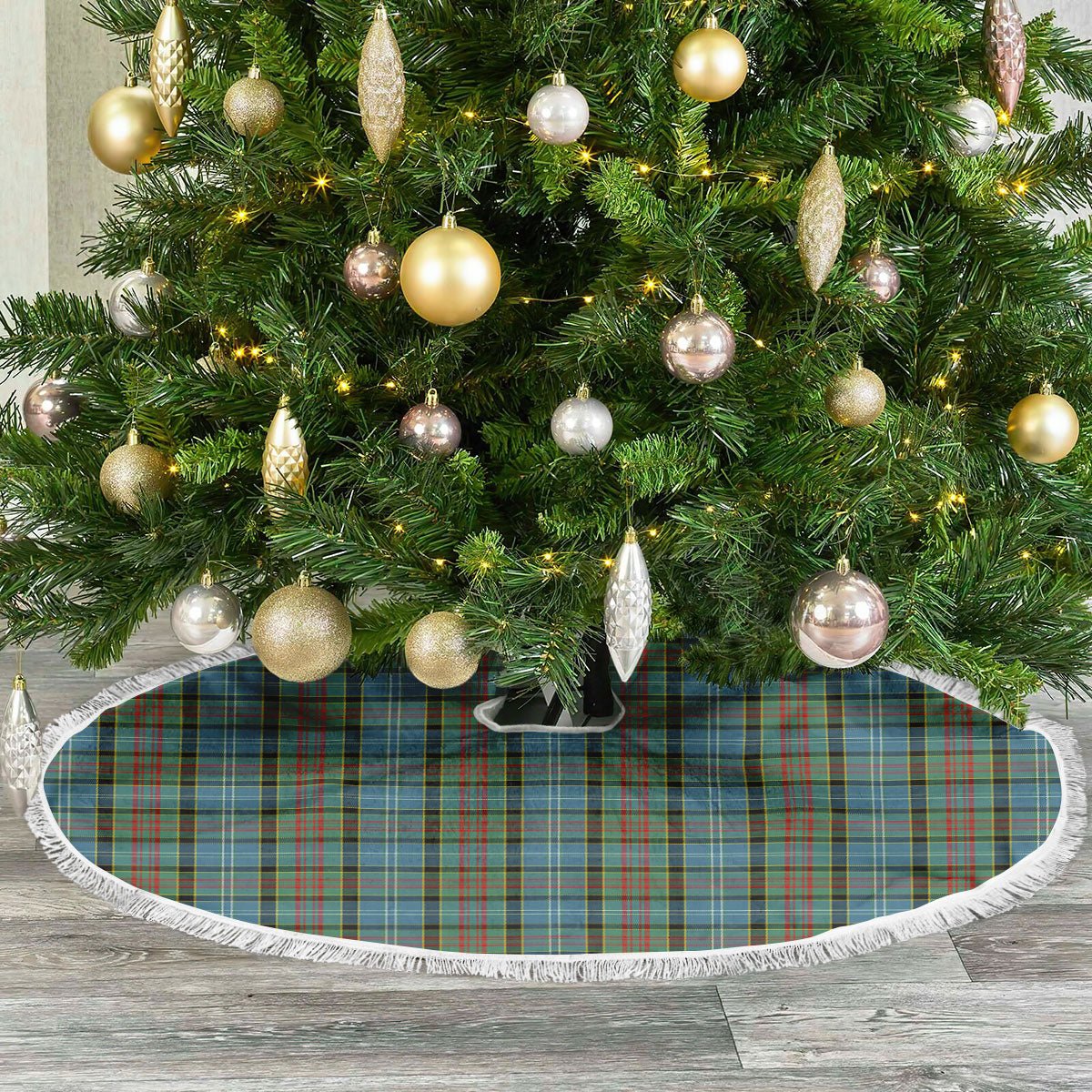 Clan Brisbane Tartan Christmas Tree Skirt BW46 Brisbane Tartan Tartan Christmas   