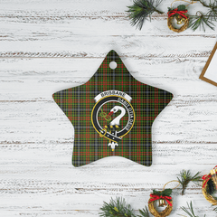 Clan Brisbane Tartan Crest Star Ceramic Ornament YJ37 Brisbane Tartan Tartan Christmas   
