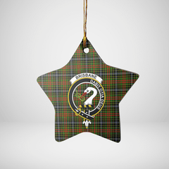 Clan Brisbane Tartan Crest Star Ceramic Ornament YJ37 Brisbane Tartan Tartan Christmas   