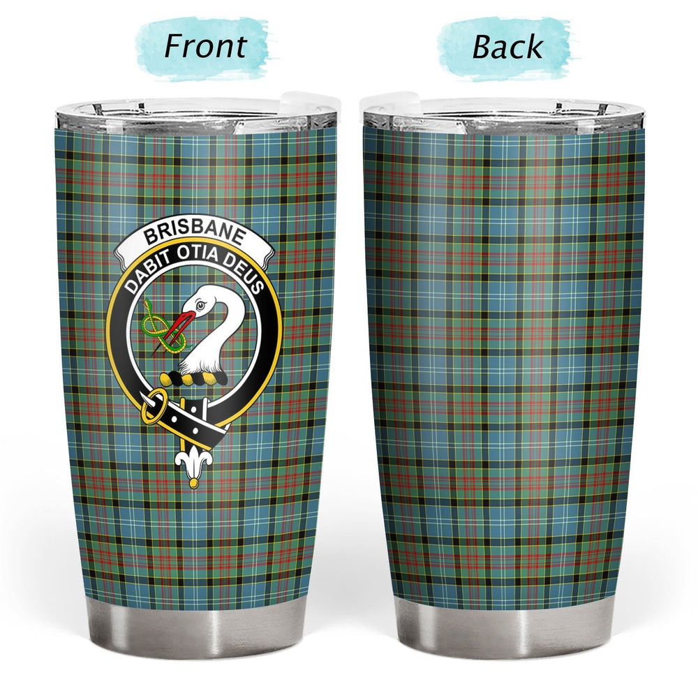 Clan Brisbane Tartan Crest Tumbler PW37 Clan Brisbane Tartan Today   