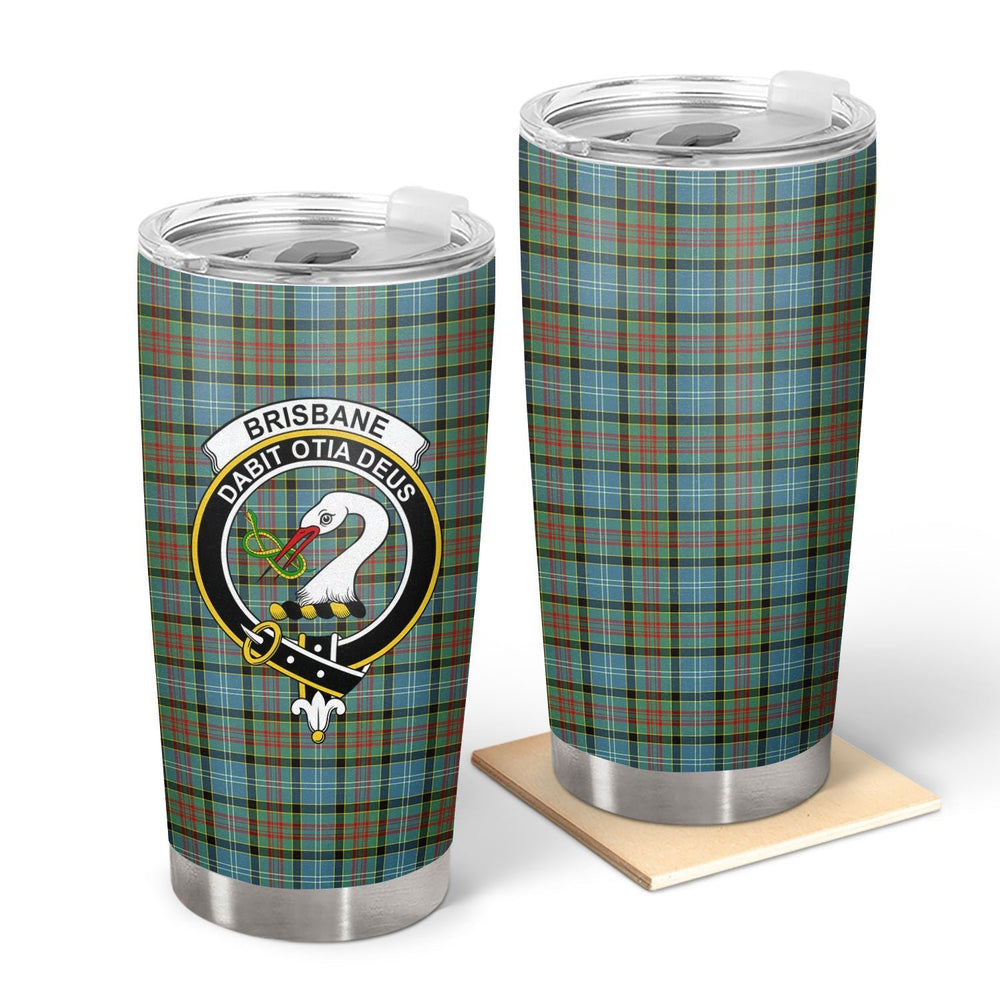 Clan Brisbane Tartan Crest Tumbler PW37 Clan Brisbane Tartan Today   