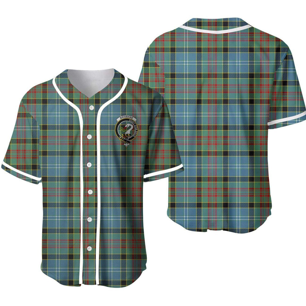 Clan Brisbane Tartan Unisex Baseball Jersey OD80GA96 Clan Brisbane Tartan Today   