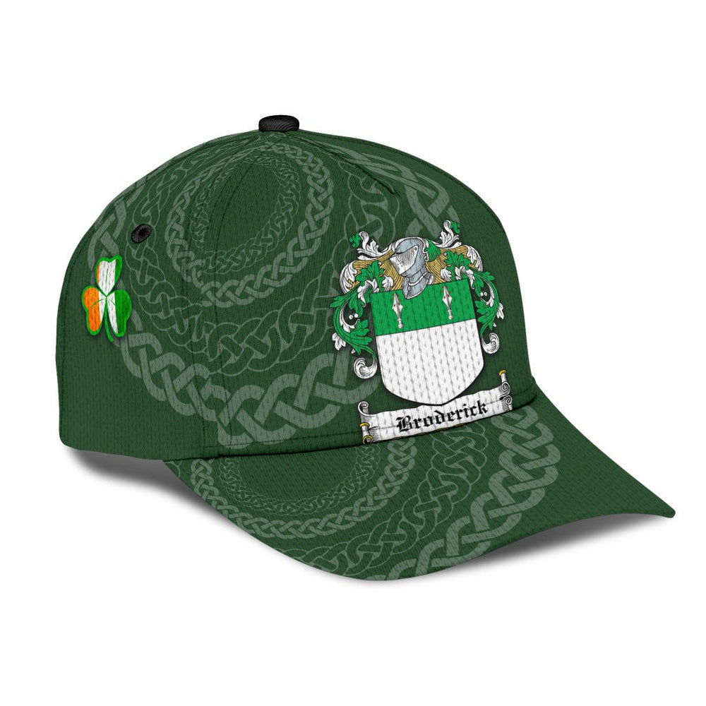 Clan Broderick Coat Of Arms - Irish Family Crest St Patrick's Day Classic CapJD68 Classic Cap - Broderick Coat Of Arms St Patrick's Day Classic Cap Irish Cap   