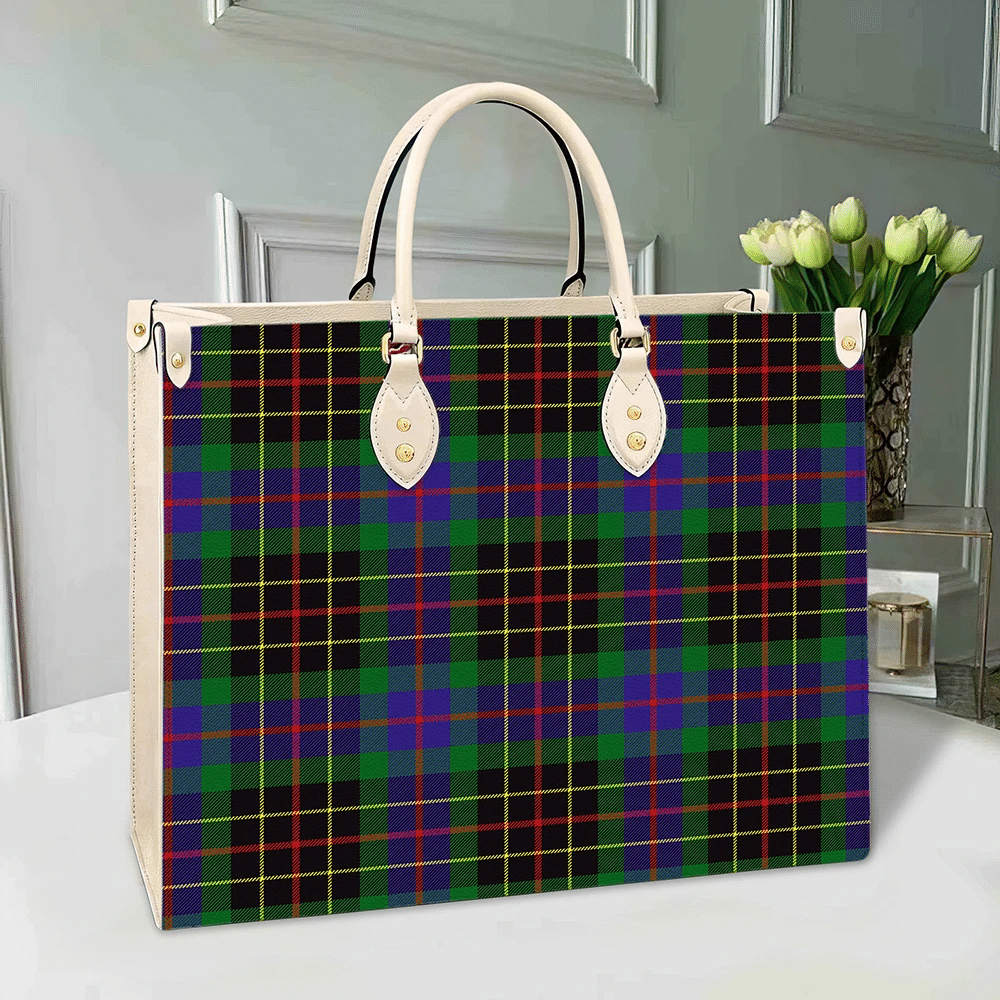 Clan Brodie Hunting Ancient Tartan Leather Bag JC83 Clan Brodie Tartan Today   