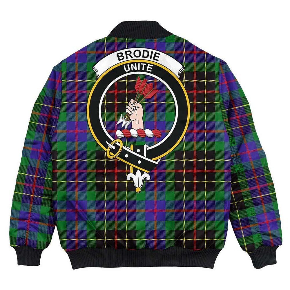 Clan Brodie Hunting Modern Tartan Crest Bomber Jacket RO30 Brodie Hunting Modern Tartan Tartan Bomber Jacket   