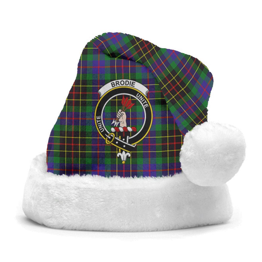 Clan Brodie Hunting Modern Tartan Crest Christmas Santa Hat QL52 Brodie Hunting Modern Tartan Tartan Santa Hat   