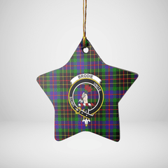 Clan Brodie Hunting Modern Tartan Crest Star Ceramic Ornament PD91 Brodie Hunting Modern Tartan Tartan Christmas   
