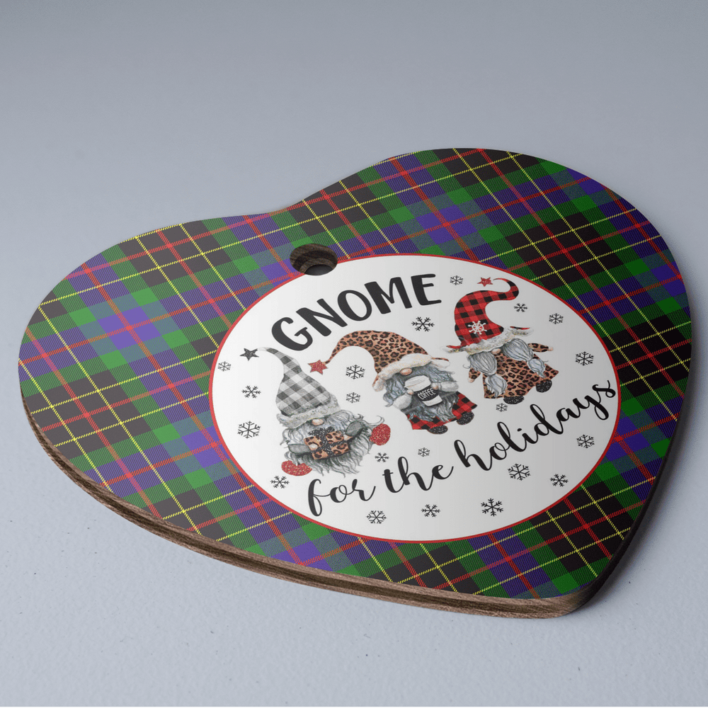 Clan Brodie Hunting Modern Tartan Gnome Heart Ceramic Ornament NB81 Brodie Hunting Modern Tartan Gnome Tartan Christmas   