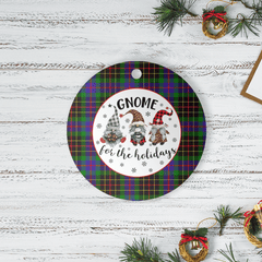 Clan Brodie Hunting Modern Tartan Gnome Round Ceramic Ornament FJ10 Brodie Hunting Modern Tartan Tartan Christmas   