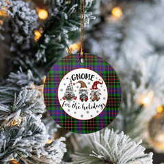 Clan Brodie Hunting Modern Tartan Gnome Round Ceramic Ornament FJ10 Brodie Hunting Modern Tartan Tartan Christmas   