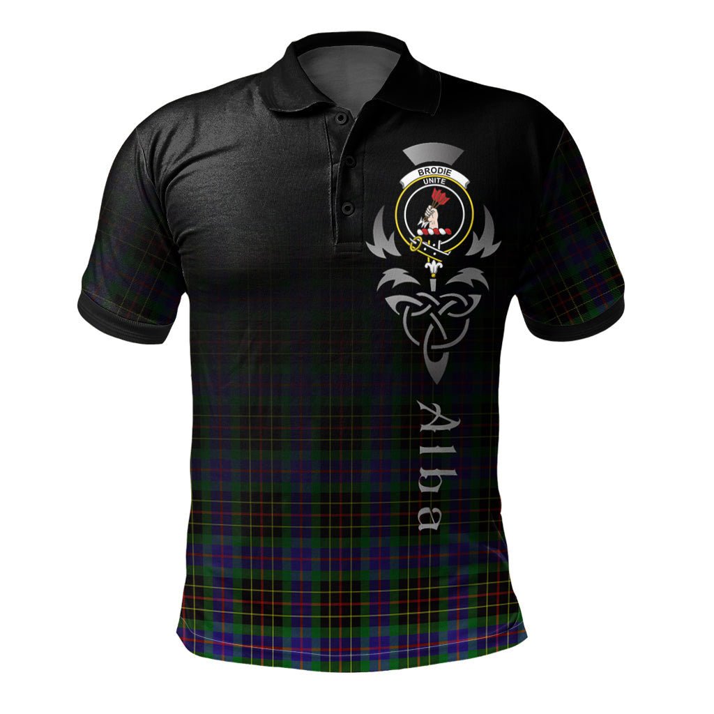 Clan Brodie Hunting Modern Tartan Polo Shirt - Alba Celtic Style SA73 Brodie Hunting Modern Tartan Tartan Polo   