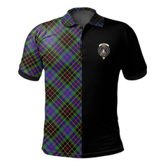 Clan Brodie Hunting Modern Tartan Polo Shirt Half of Me - Cross Style ZZ50 Brodie Hunting Modern Tartan Tartan Polo   
