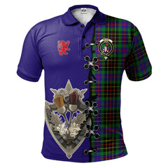 Clan Brodie Hunting Modern Tartan Polo Shirt - Lion Rampant And Celtic Thistle Style IY88 Brodie Hunting Modern Tartan Tartan Polo   