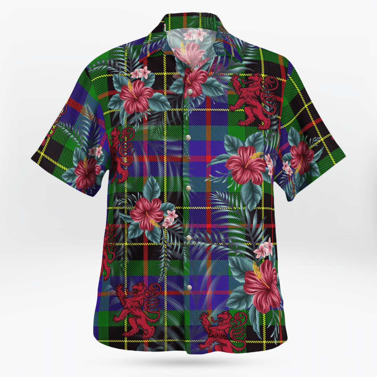 Clan Brodie Hunting Modern Tartan Scottish Lion Hawaiian Shirt AH42 Brodie Hunting Modern Tartan Tartan Hawaii Shirt   