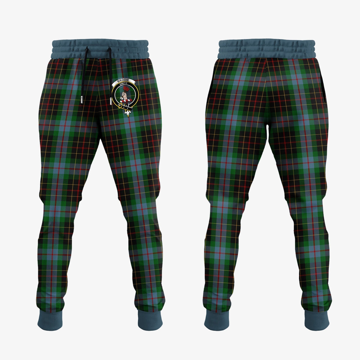 Clan Brodie Hunting Tartan Crest Jogger Sweatpants AP40 Clan Brodie Tartan Today   