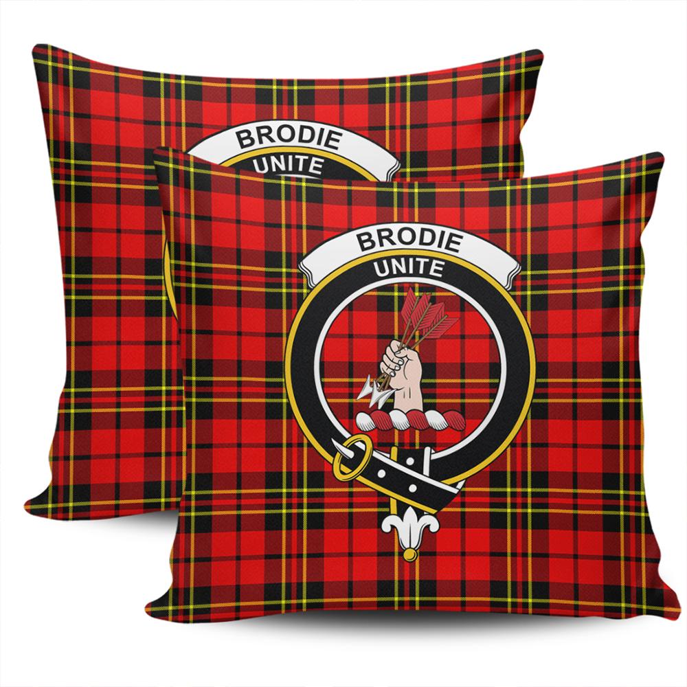 Clan Brodie Modern Tartan Crest Pillow Cover YC96 Clan Brodie Tartan Today   