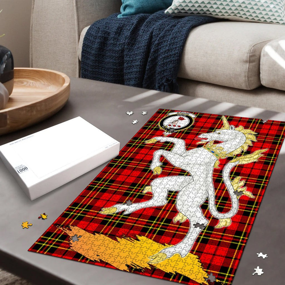 Clan Brodie Modern Tartan Crest Unicorn Scotland Jigsaw Puzzles Gift For Family MS54 Clan Brodie Tartan Today   