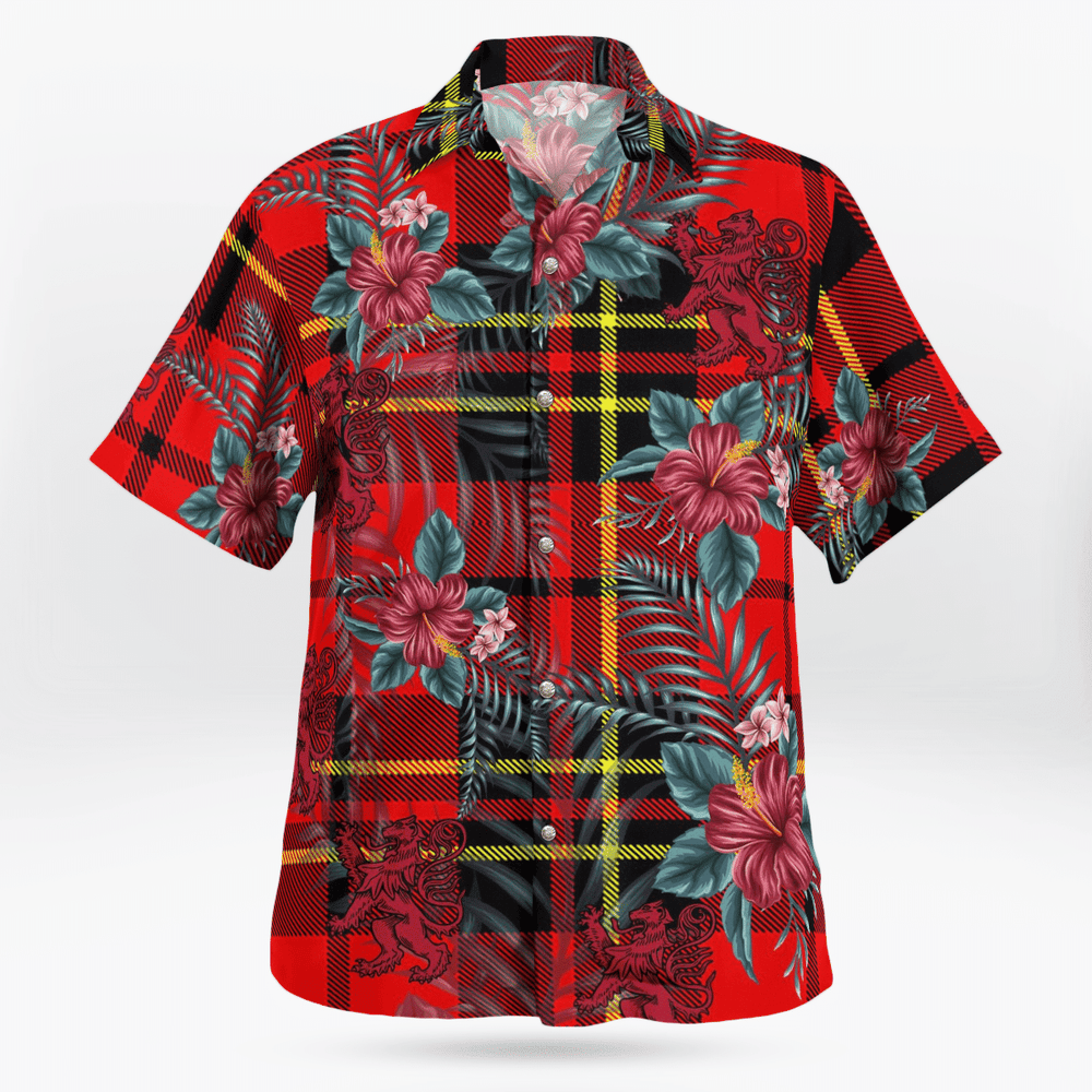 Clan Brodie Modern Tartan Scottish Lion Hawaiian Shirt PH89 Brodie Modern Tartan Tartan Hawaii Shirt   