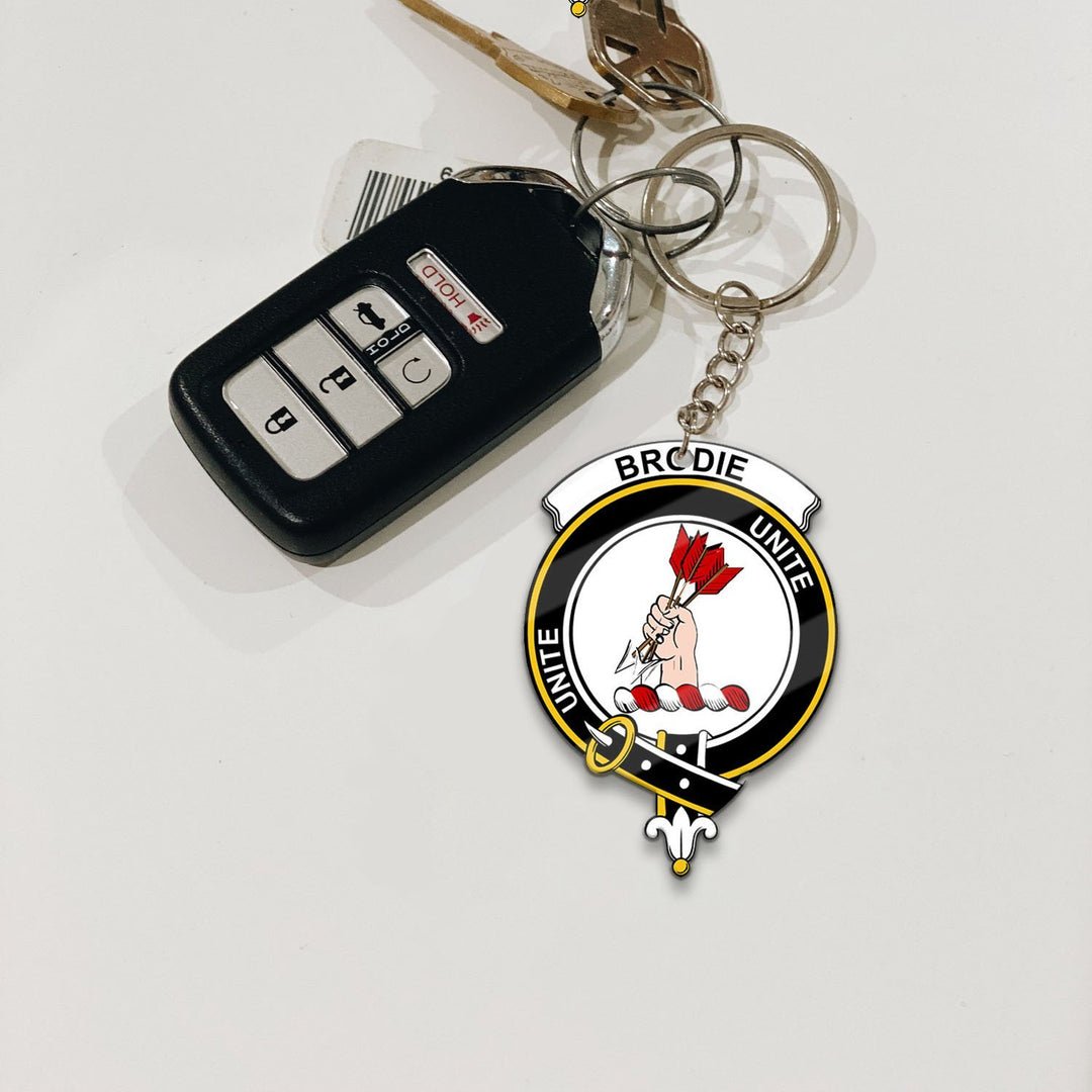 Clan Brodie Tartan Crest Keychain GT49 Clan Brodie Tartan Today   