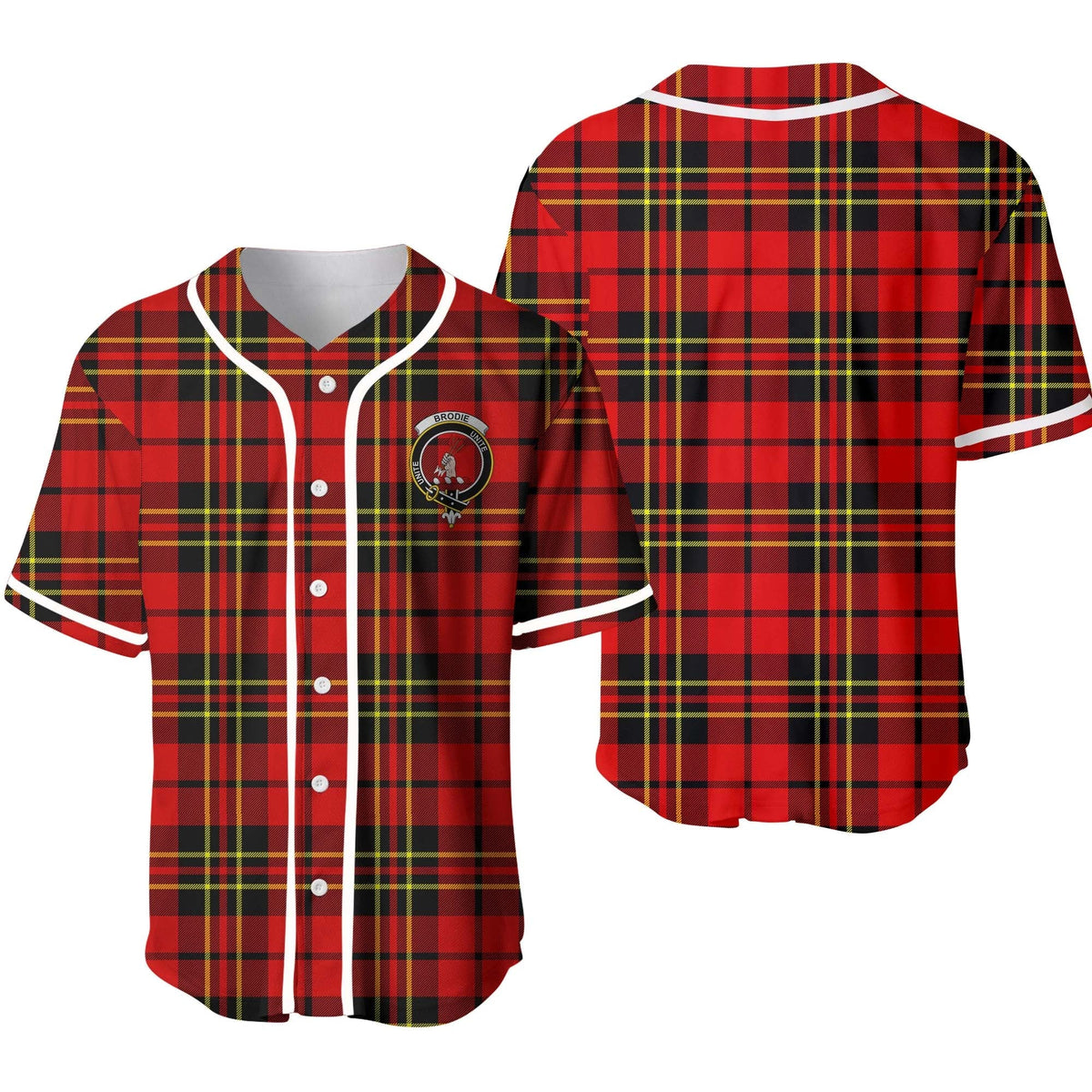 Clan Brodie Tartan Unisex Baseball Jersey BR17OF75 Clan Brodie Tartan Today   