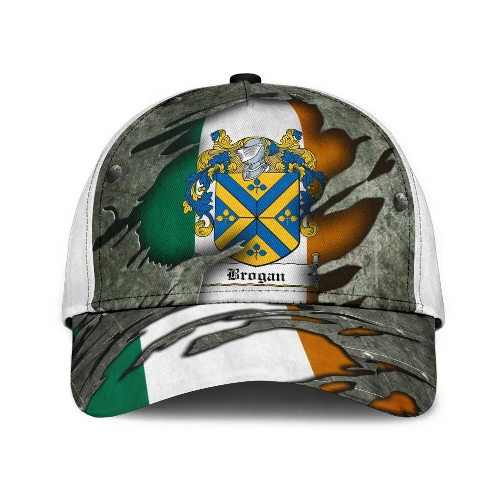Clan Brogan Coat Of Arms - Irish Family Crest Classic Cap EL80 Brogan Coat Of Arms Irish Cap   