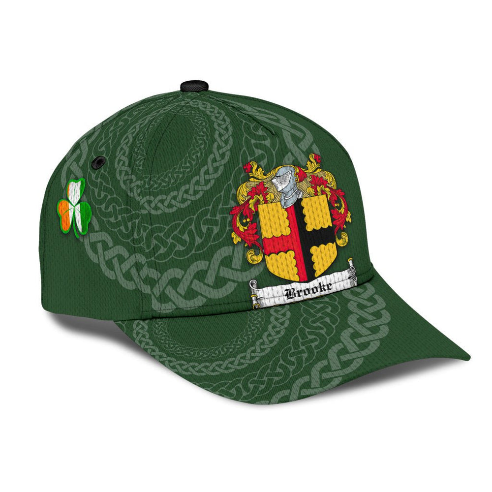 Clan Brooke Coat Of Arms - Irish Family Crest St Patrick's Day Classic CapSY95 Classic Cap - Brooke Coat Of Arms St Patrick's Day Classic Cap Irish Cap   