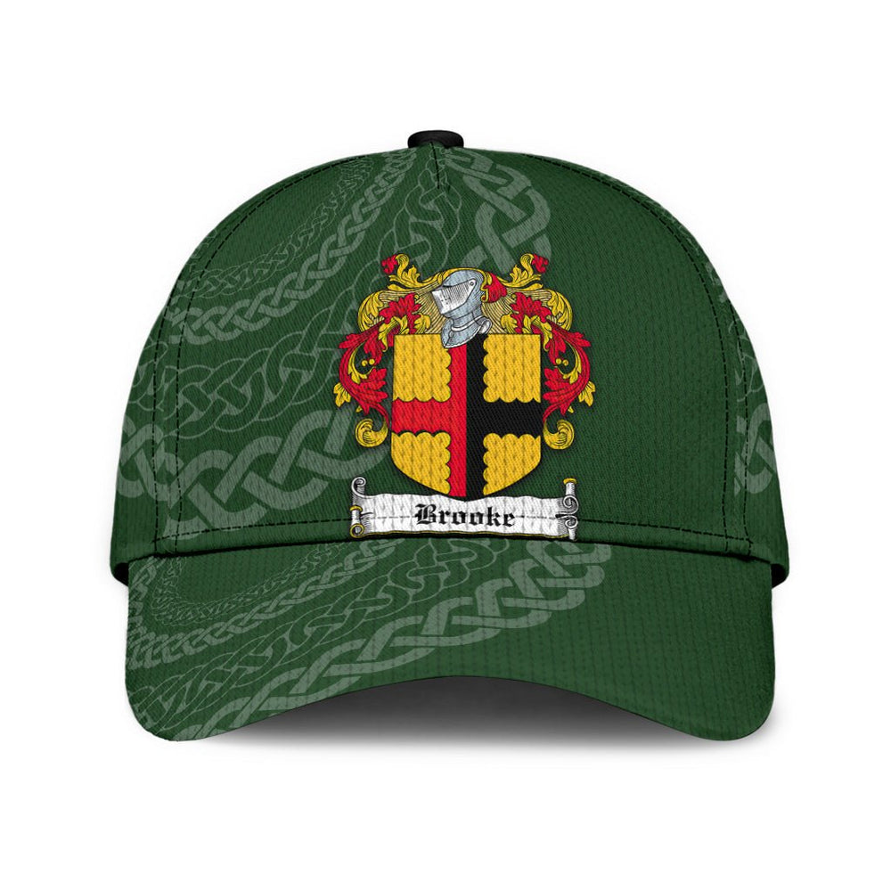 Clan Brooke Coat Of Arms - Irish Family Crest St Patrick's Day Classic CapSY95 Classic Cap - Brooke Coat Of Arms St Patrick's Day Classic Cap Irish Cap   
