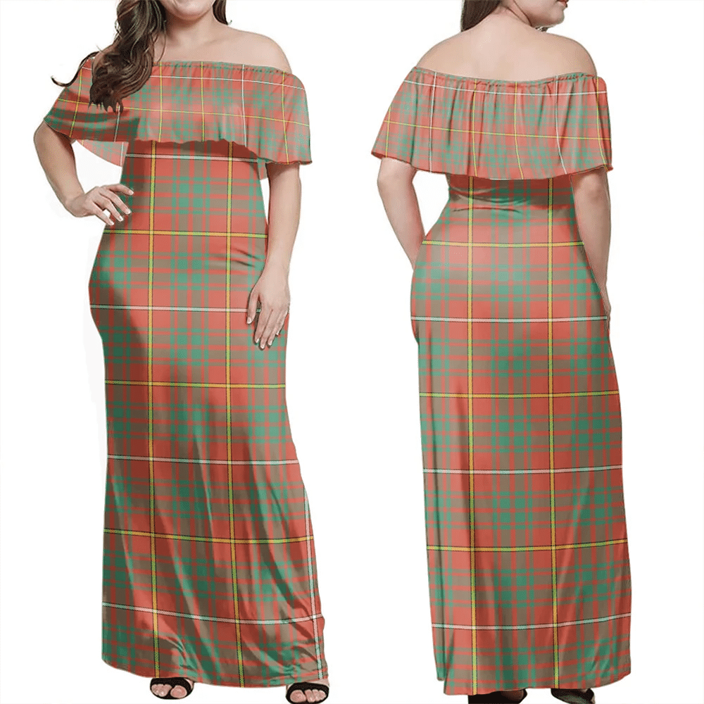 Clan Bruce Ancient Tartan Hawaii Dress RE64 Clan Bruce Tartan Hawaii Dress   