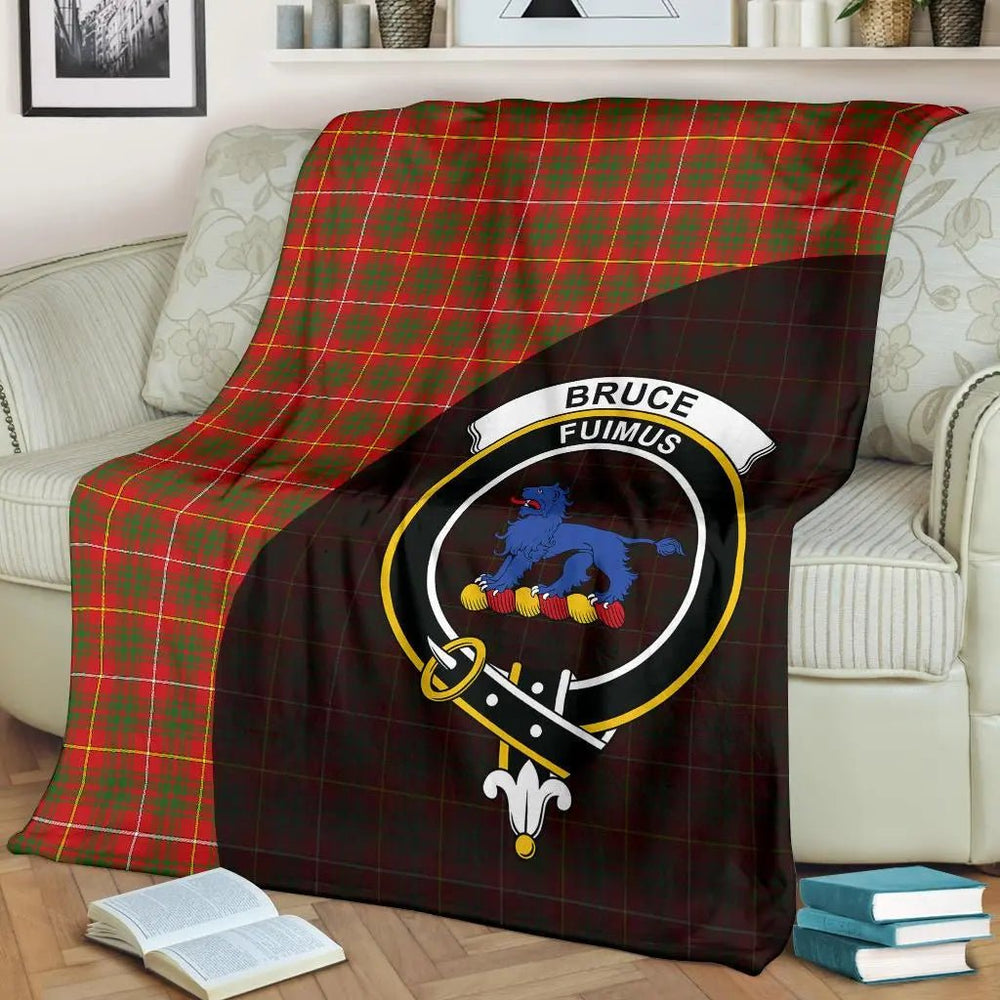 Clan Bruce Family Modern Tartan Crest BlanketFY33 Clan Bruce Tartan Today   