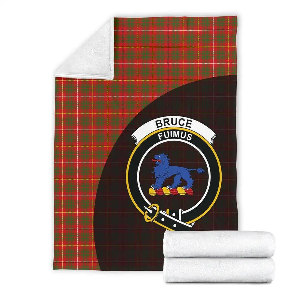 Clan Bruce Family Modern Tartan Crest BlanketFY33 Clan Bruce Tartan Today   