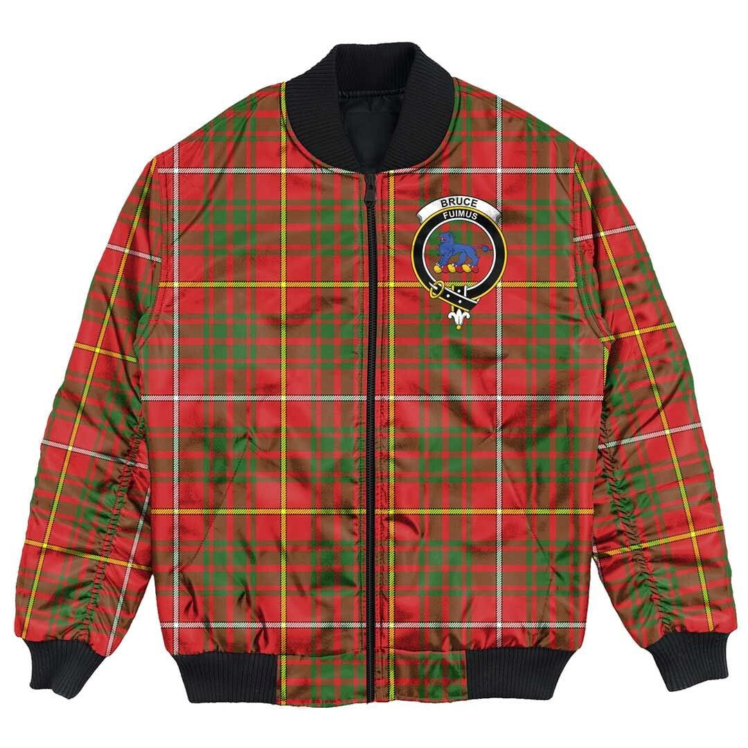 Clan Bruce Modern Tartan Crest Bomber Jacket JM66 Bruce Modern Tartan Tartan Bomber Jacket   