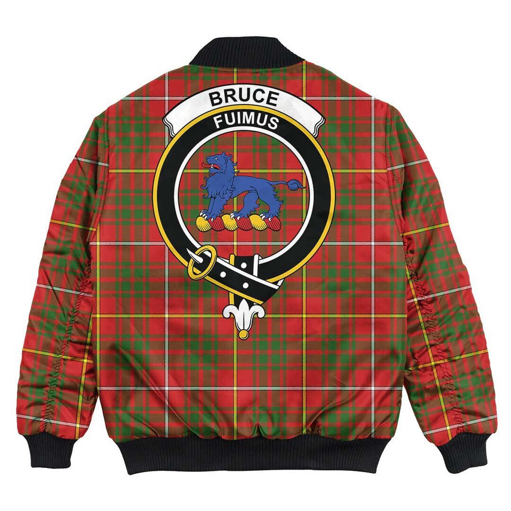 Clan Bruce Modern Tartan Crest Bomber Jacket JM66 Bruce Modern Tartan Tartan Bomber Jacket   