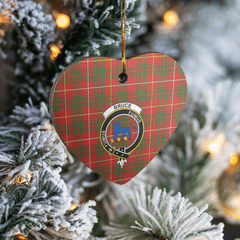 Clan Bruce Modern Tartan Crest Heart Ceramic Ornament RS24 Bruce Modern Tartan Tartan Christmas   