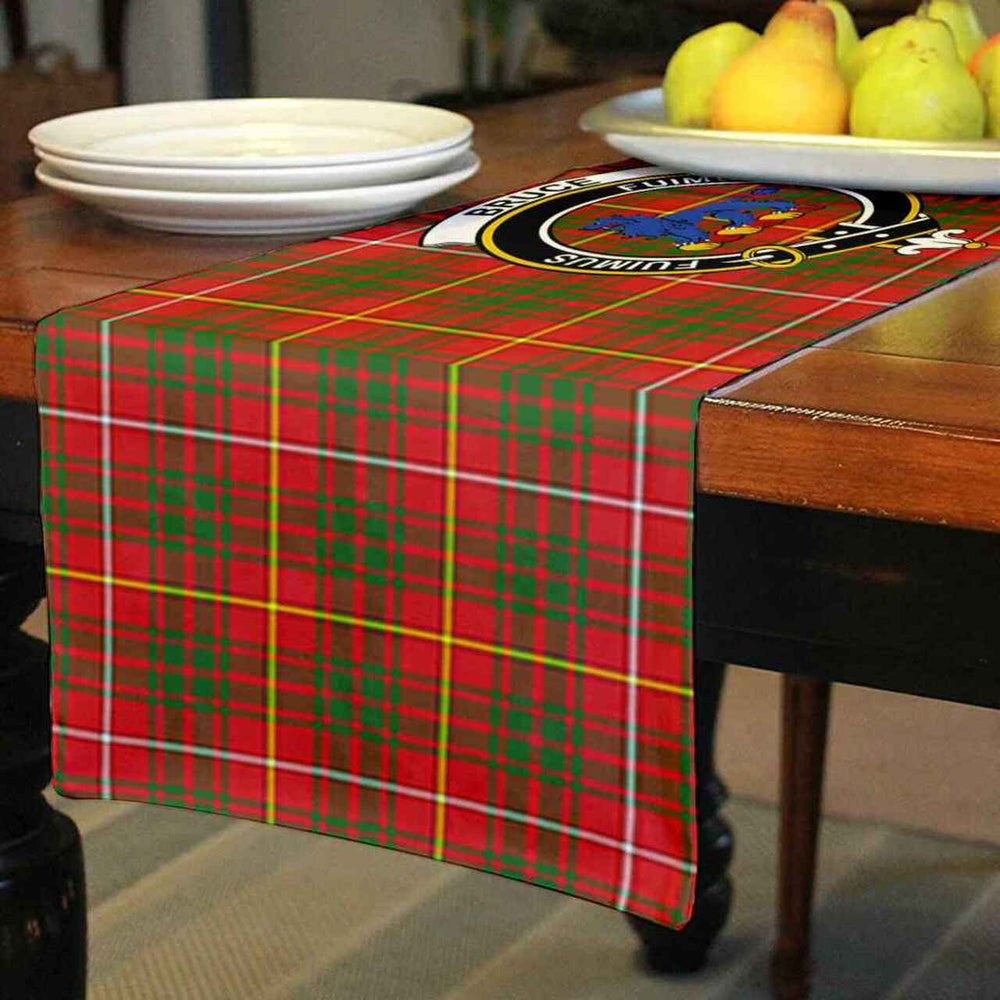 Clan Bruce Tartan Crest Table Runner Cotton YH35 Bruce Tartan Tartan Table Runner   