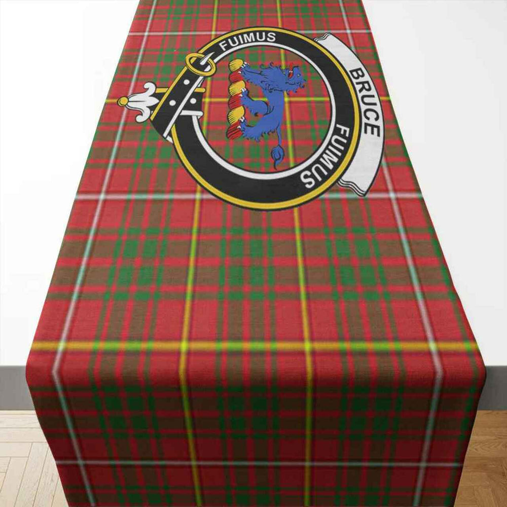 Clan Bruce Tartan Crest Table Runner Cotton YH35 Bruce Tartan Tartan Table Runner   