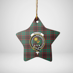 Clan Buchan Ancient Tartan Crest Star Ceramic Ornament PA85 Buchan Ancient Tartan Tartan Christmas   