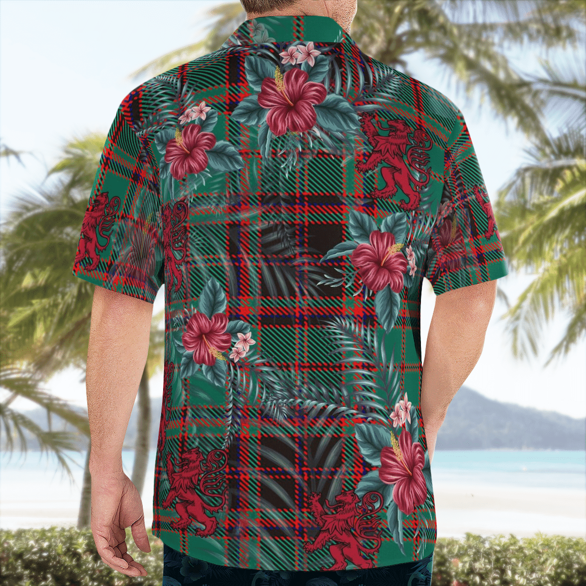 Clan Buchan Ancient Tartan Scottish Lion Hawaiian Shirt LZ33 Buchan Ancient Tartan Tartan Hawaii Shirt   