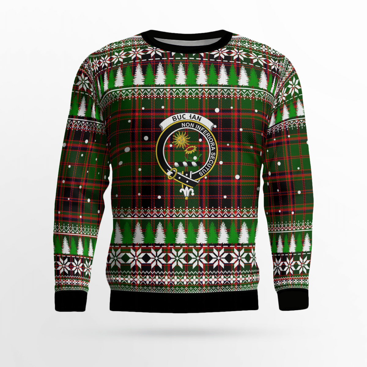 Clan Buchan Modern Crest Tartan Christmas Ugly Sweater RX42 Buchan Modern Crest Tartan Tartan Ugly Sweater   