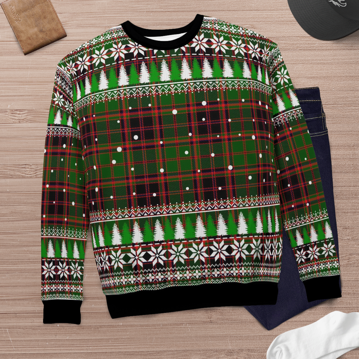 Clan Buchan Modern Tartan Christmas Ugly Sweater WP96 Buchan Modern Tartan Tartan Ugly Sweater   